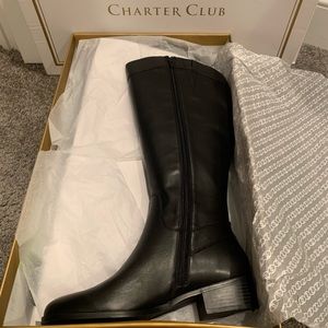 NWT Charter Club Black Boots